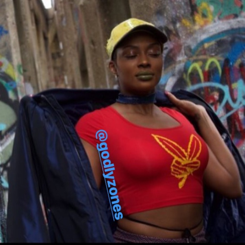 Godly Zones W.E.E.D collection Red crop top